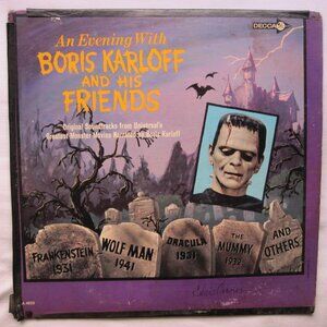 rare 1970's 12" Vinyl Record: An Evening with Boris Karloff & Friends